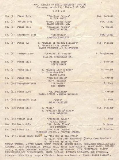 Concert March 29, 1934