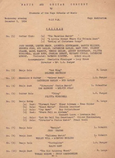 Concert – December 5, 1934