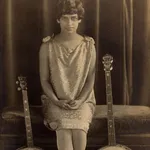 Bunny with two banjos — Genevieve “Bunny” Longo